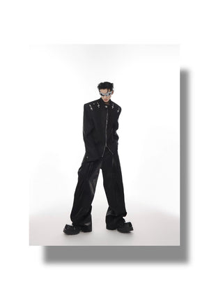 desc::deconstructed-streetwear-blazer-with-metal-airplane-buckle-detail-img-6
