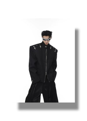 desc::deconstructed-streetwear-blazer-with-metal-airplane-buckle-detail-img-9