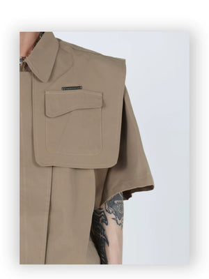 desc::deconstructed-streetwear-jacket-short-sleeve-metal-cardigan-detail-img-14