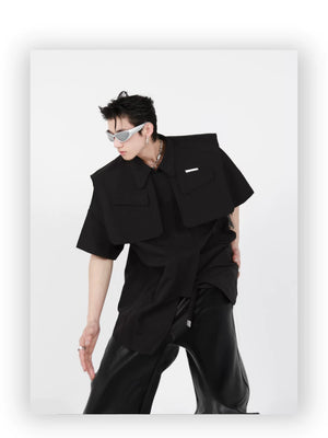 desc::deconstructed-streetwear-jacket-short-sleeve-metal-cardigan-detail-img-17