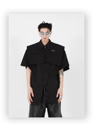 desc::deconstructed-streetwear-jacket-short-sleeve-metal-cardigan-detail-img-23