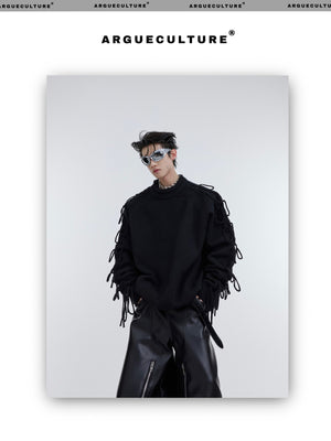 desc::deconstructed-tassel-knit-sweater-oversized-streetwear-crewneck-detail-img-10