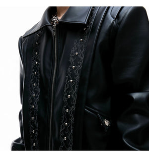 desc::deconstructed-vine-embroidered-cropped-leather-jacket-detail-img-5