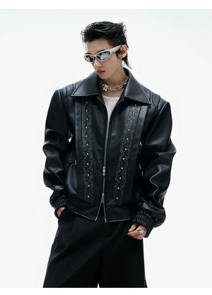 desc::deconstructed-vine-embroidered-cropped-leather-jacket-detail-img-6