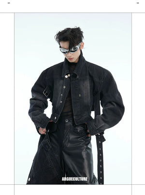 desc::deconstructed-washed-cropped-denim-jacket-streetwear-detail-img-2