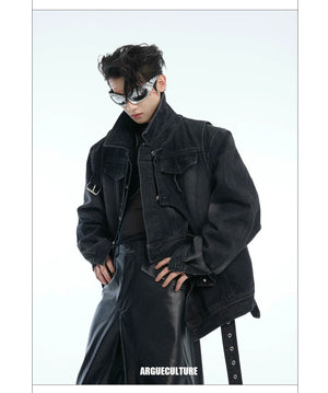 desc::deconstructed-washed-cropped-denim-jacket-streetwear-detail-img-5