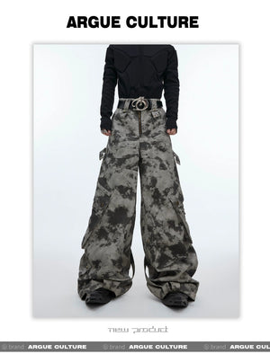 desc::distressed-cargo-wide-leg-leather-pants-vintage-street-detail-img-11