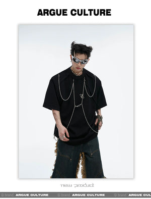 desc::distressed-metal-chain-padded-shoulder-streetwear-tee-detail-img-3