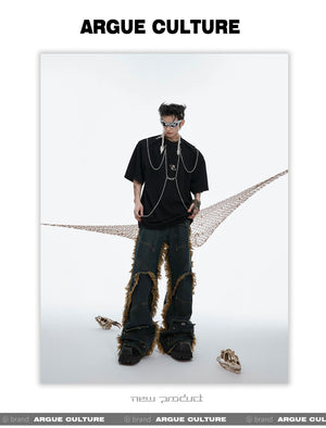 desc::distressed-metal-chain-padded-shoulder-streetwear-tee-detail-img-6