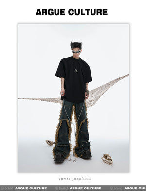 desc::distressed-metal-chain-padded-shoulder-streetwear-tee-detail-img-8