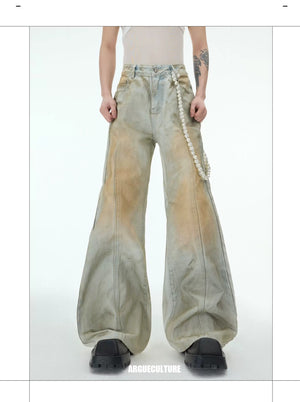 desc::distressed-pearl-charm-flared-jeans-vintage-streetwear-detail-img-7