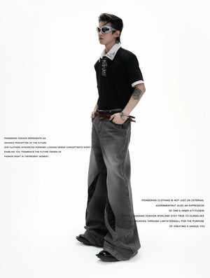 desc::distressed-sequin-baggy-jeans-mens-straight-leg-denim-detail-img-2