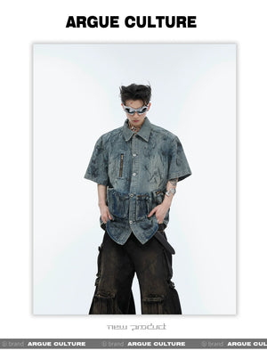 desc::distressed-short-sleeve-denim-jacket-streetwear-shirt-detail-img-2
