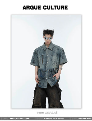 desc::distressed-short-sleeve-denim-jacket-streetwear-shirt-detail-img-3