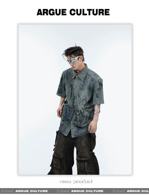 desc::distressed-short-sleeve-denim-jacket-streetwear-shirt-detail-img-6