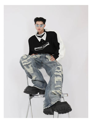 desc::distressed-vintage-baggy-jeans-streetwear-straight-leg-detail-img-9