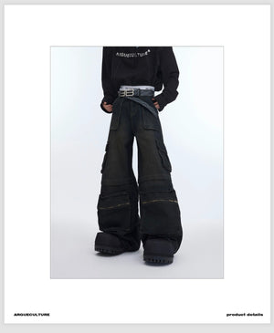 desc::distressed-wasteland-denim-set-retro-cargo-jacket-pants-detail-img-10