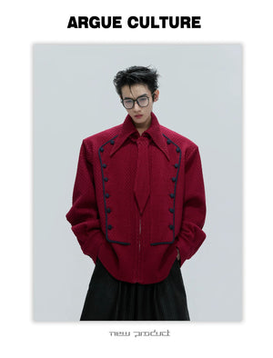 desc::double-breasted-palace-shirt-jacket-with-detachable-tie-detail-img-1