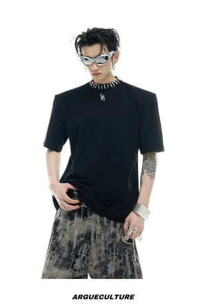 desc::embellished-pearl-mock-neck-oversized-streetwear-tee-detail-img-9
