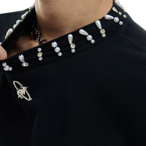 Close up of soft modal cotton fabric texture in white