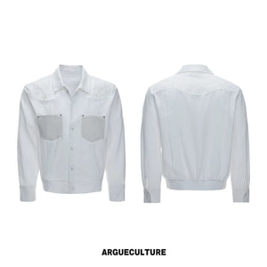 Embroidered Lyocell Linen Relaxed Shirt & Pants Set - White Top