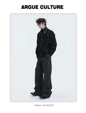 desc::fake-two-piece-striped-wool-cardigan-royal-button-jacket-detail-img-4