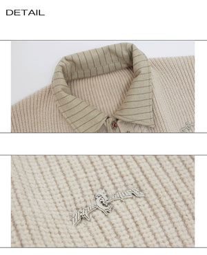 desc::fake-two-piece-striped-wool-cardigan-royal-button-jacket-detail-img-7