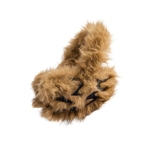 Close-up of deconstructed thorn leather stitching on earmuffs