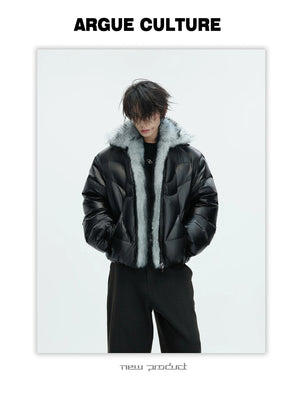 desc::faux-fur-collar-down-jacket-asymmetric-streetwear-puffer-detail-img-4