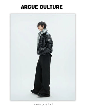 desc::faux-fur-collar-down-jacket-asymmetric-streetwear-puffer-detail-img-7