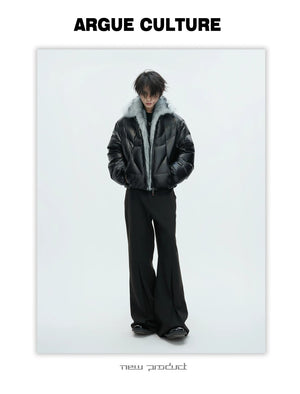 desc::faux-fur-collar-down-jacket-asymmetric-streetwear-puffer-detail-img-9