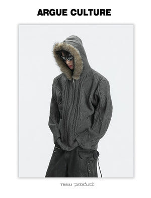 desc::faux-fur-collar-wool-knit-cardigan-streetwear-sweater-detail-img-10