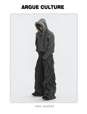 desc::faux-fur-collar-wool-knit-cardigan-streetwear-sweater-detail-img-8