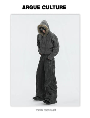 desc::faux-fur-collar-wool-knit-cardigan-streetwear-sweater-detail-img-9