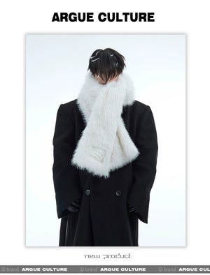 desc::faux-mink-fur-long-scarf-unisex-streetwear-winter-wrap-detail-img-4