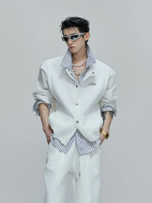 faux-two-piece-striped-cardigan-streetwear-set-red-top