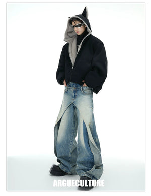 desc::fox-ear-reversible-hooded-padded-jacket-streetwear-detail-img-5