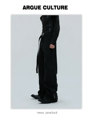 desc::fur-trimmed-flare-slim-wool-trousers-for-men-detail-img-6