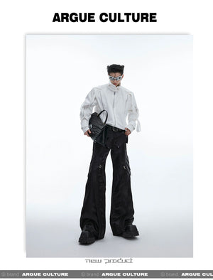 desc::futuristic-liquid-shine-flared-leather-pants-for-men-detail-img-8