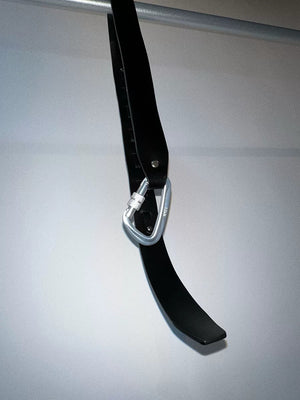 Model wearing a punk-style metal buckle belt with cargo pants