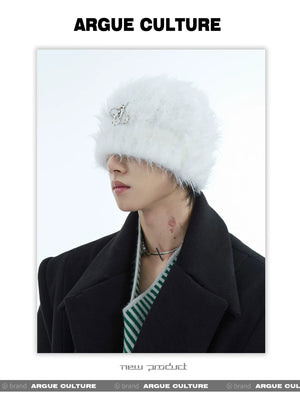 desc::fuzzy-mohair-knitted-beanie-thickened-streetwear-plush-hat-detail-img-3