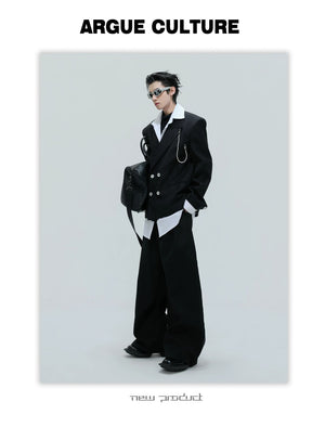 desc::glitter-stripe-cinched-two-piece-blazer-suit-set-detail-img-5