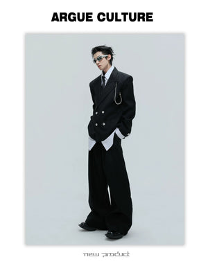 desc::glitter-stripe-cinched-two-piece-blazer-suit-set-detail-img-8