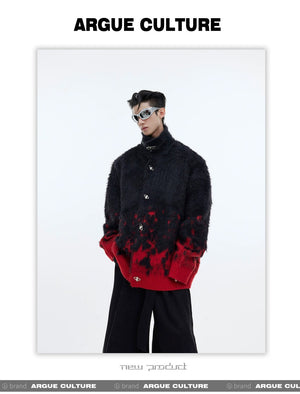 desc::gradient-faux-mink-knit-sweater-loose-streetwear-cardigan-detail-img-8