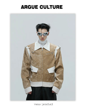 desc::heavy-silk-velvet-contrast-cropped-padded-jacket-detail-img-1