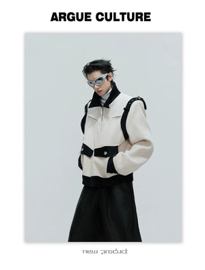 desc::heavy-silk-velvet-contrast-cropped-padded-jacket-detail-img-13