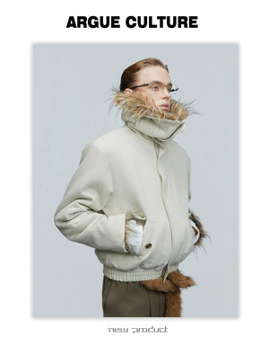 desc::heavy-washed-boxy-fur-collar-padded-jacket-unisex-detail-img-6