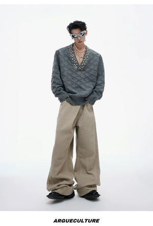 desc::heavyweight-argyle-rhinestone-v-neck-knit-sweater-detail-img-12