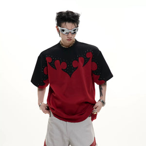 Gray boxy fit t-shirt with 3D aesthetic for men