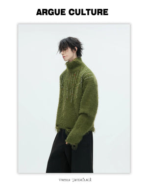 desc::heavyweight-distressed-gem-turtleneck-sweater-detail-img-19